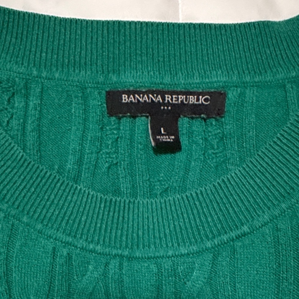 Banana Republic Teal Women's Crew Neck Sweater